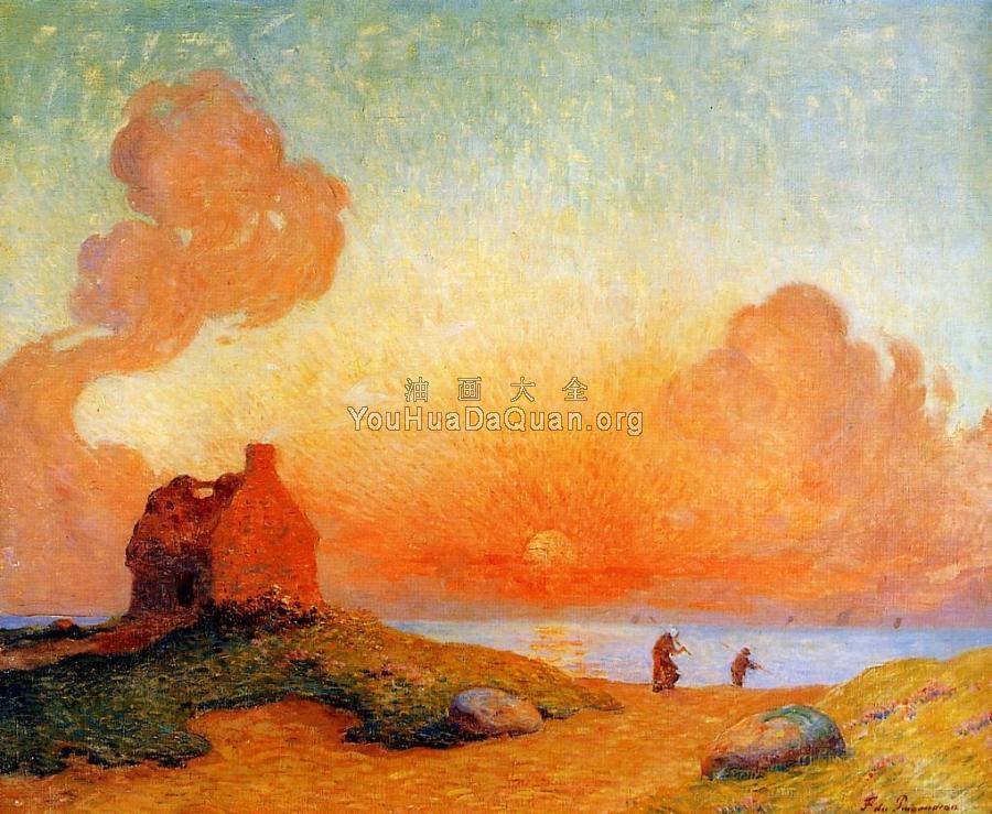 Sunset by the Sea, Brittany - 费迪南德·卢瓦扬